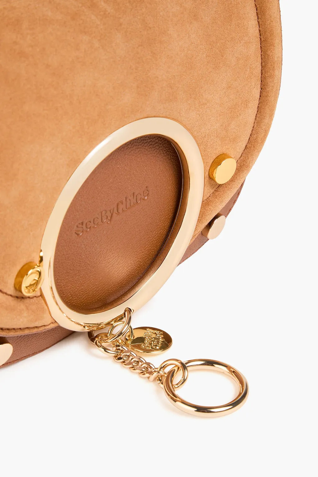 SEE BY CHLOÉ Hana suede and pebbled-leather cross-body bag