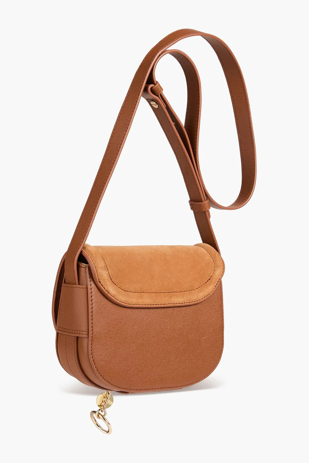 SEE BY CHLOÉ Hana suede and pebbled-leather cross-body bag