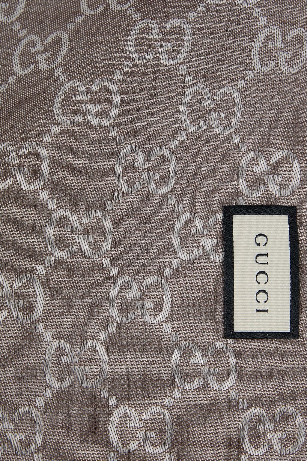 GUCCI Wool and silk-blend jacquard scarf