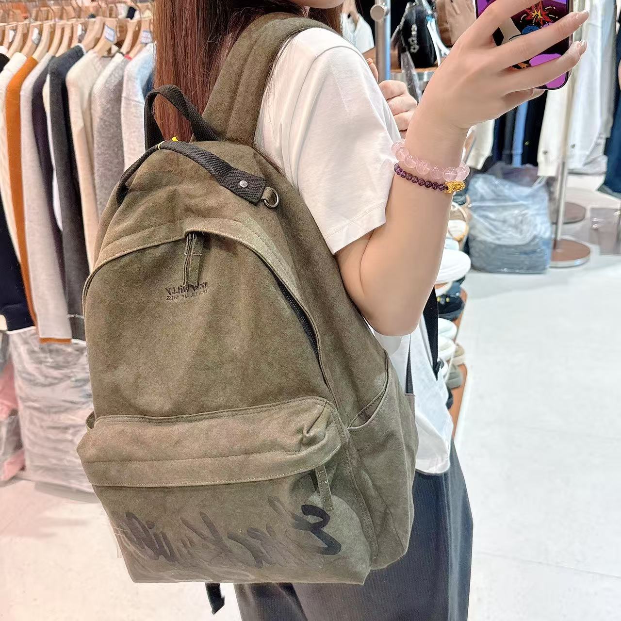 韓國 Wacky Willy Crack Washing Daily Backpack【WW054】