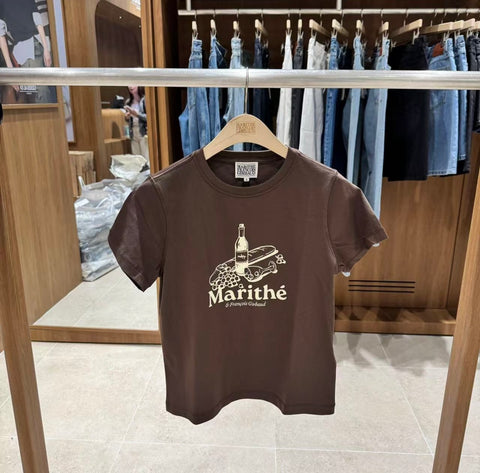 韓國 Marithe Francois Girbaud Wine Glass T-shirt【MF501】