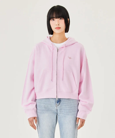 韓國 Mark Gonzales Angel Embroidered Women's Crop Hoodie【MG102】