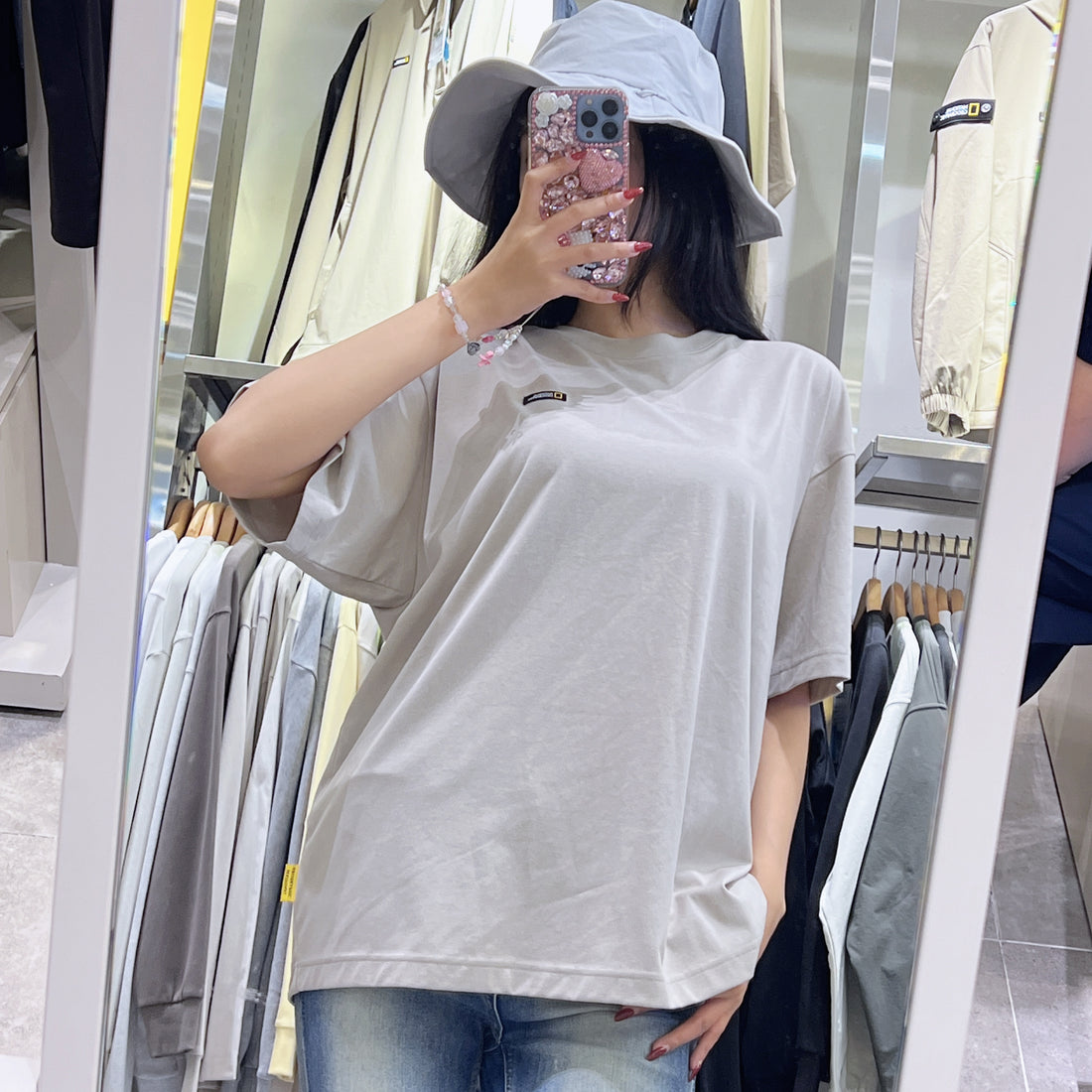 【現貨】韓國 National Geographic Obis Uni WANDERER Graphic Semi-Overfit Short Sleeve T-Shirt防晒面料【NG804】
