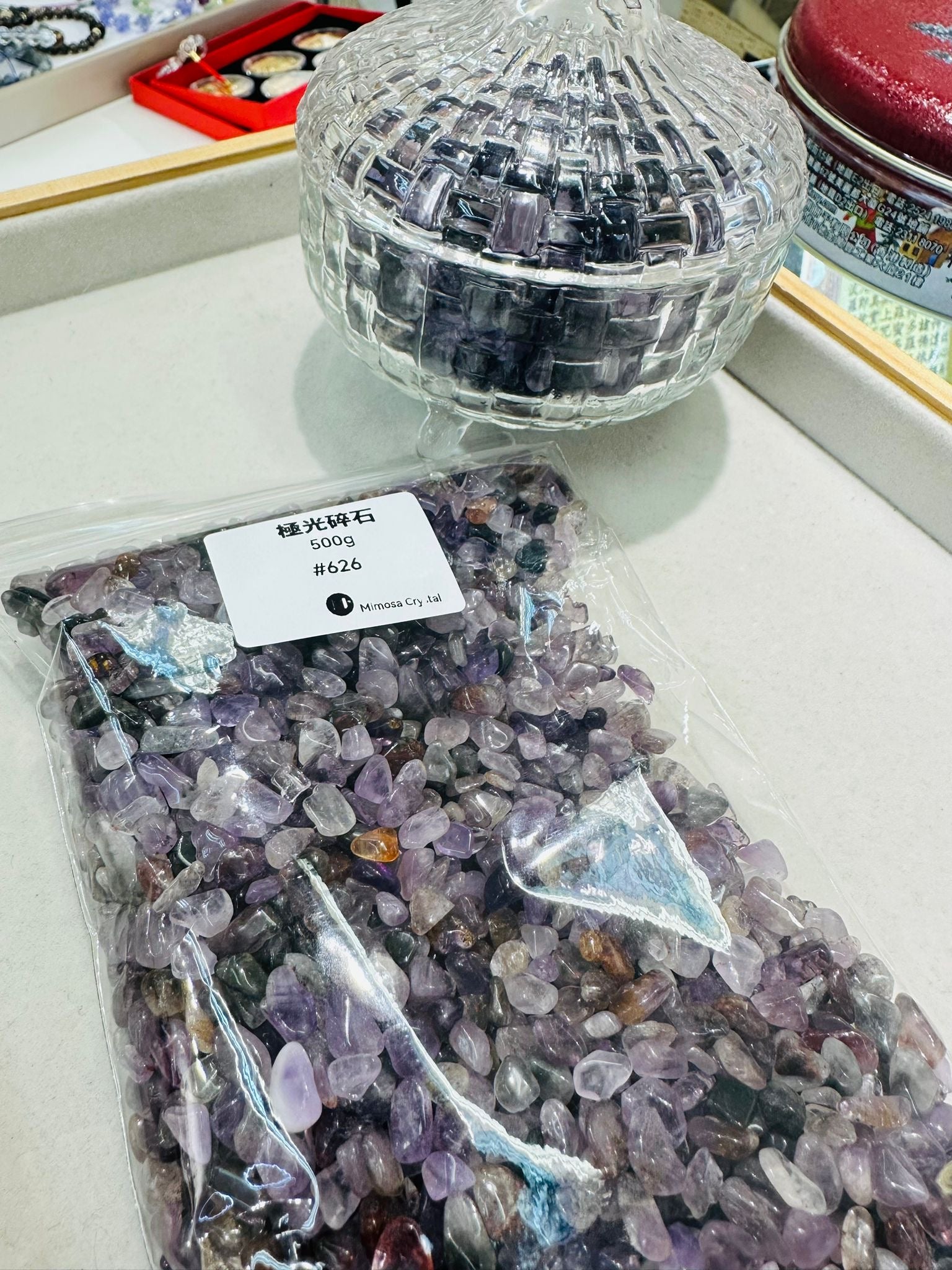 極光碎石加玻璃瓶【SE433】