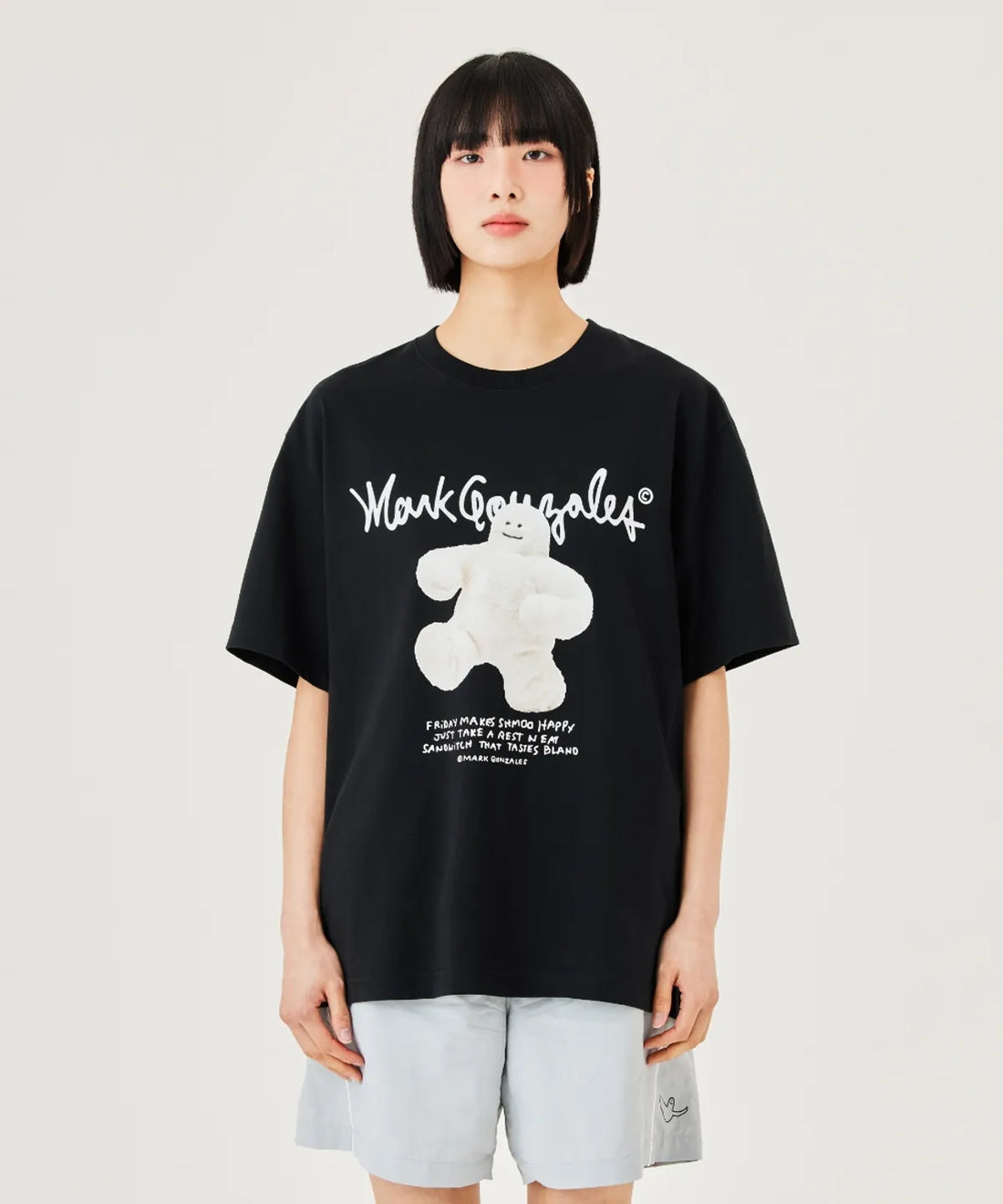 韓國 Mark Gonzales Shumu Happy Graphic Short Sleeve T-Shirt【MG095】