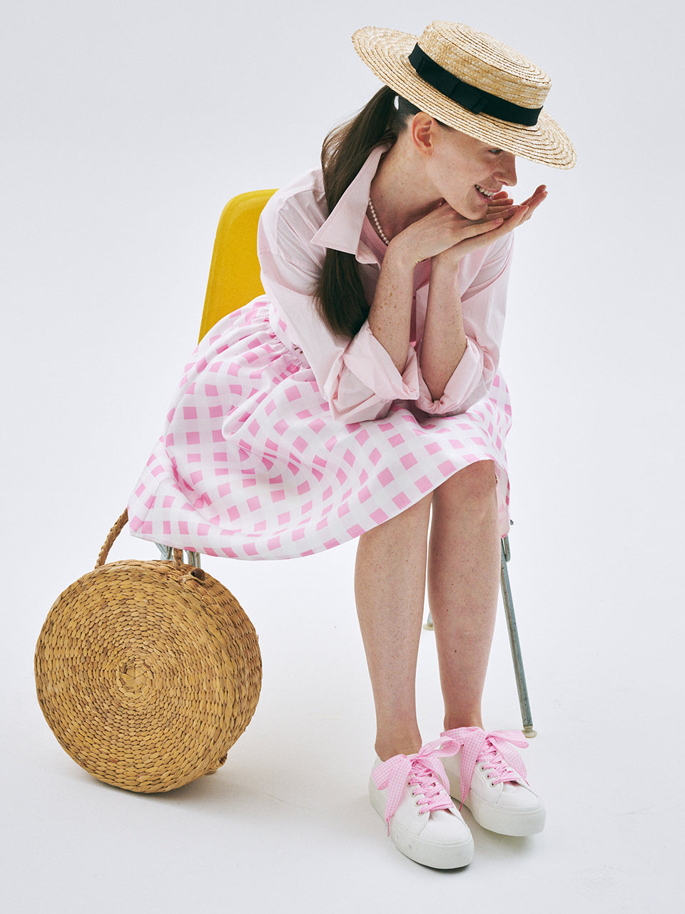 韓國 Mardi Mercredi Gingham Check Ribbon Shoelace【MM203】