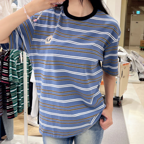 韓國 SPAO Striped Short Sleeve T-Shirt【SP176】