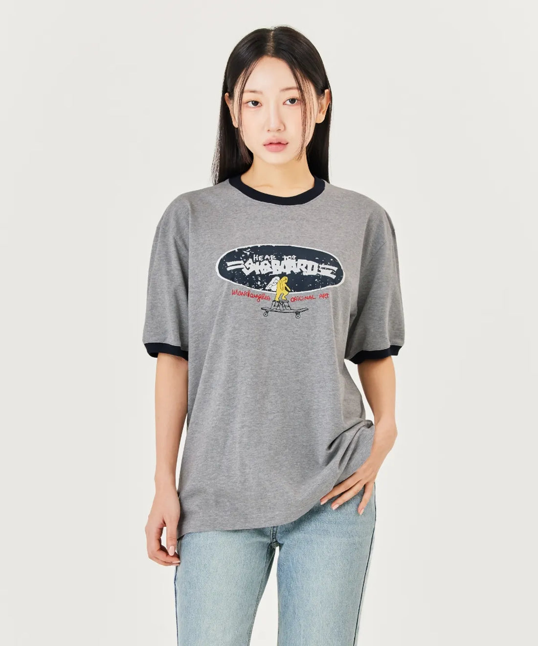 韓國 Mark Gonzales Logo Graphic Ringer Short Sleeve T-Shirt【MG071】