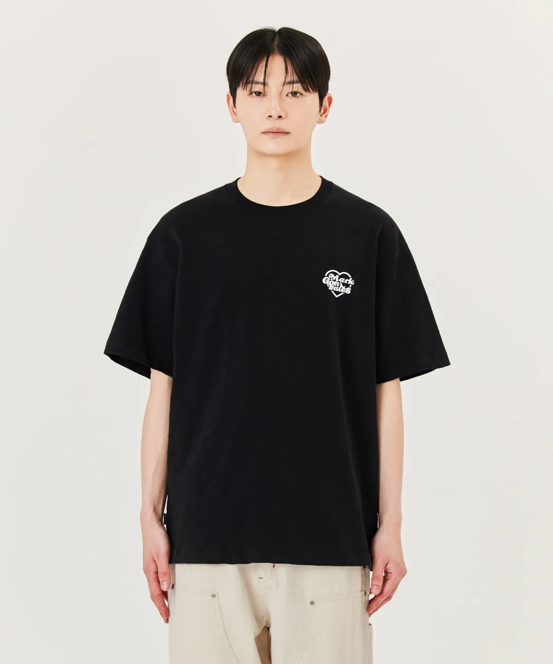 韓國 Mark Gonzales Slub Heart Graphic Short Sleeve T-Shirt【MG034】