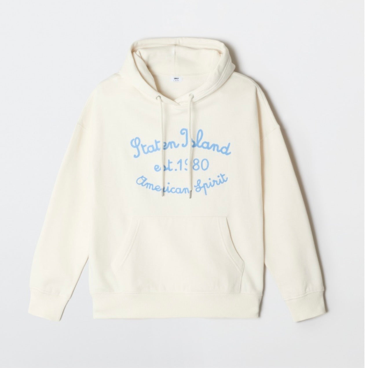 韓國 SPAO STATEN ISLAND Chain Embroidered Hooded Pullover【SP319】