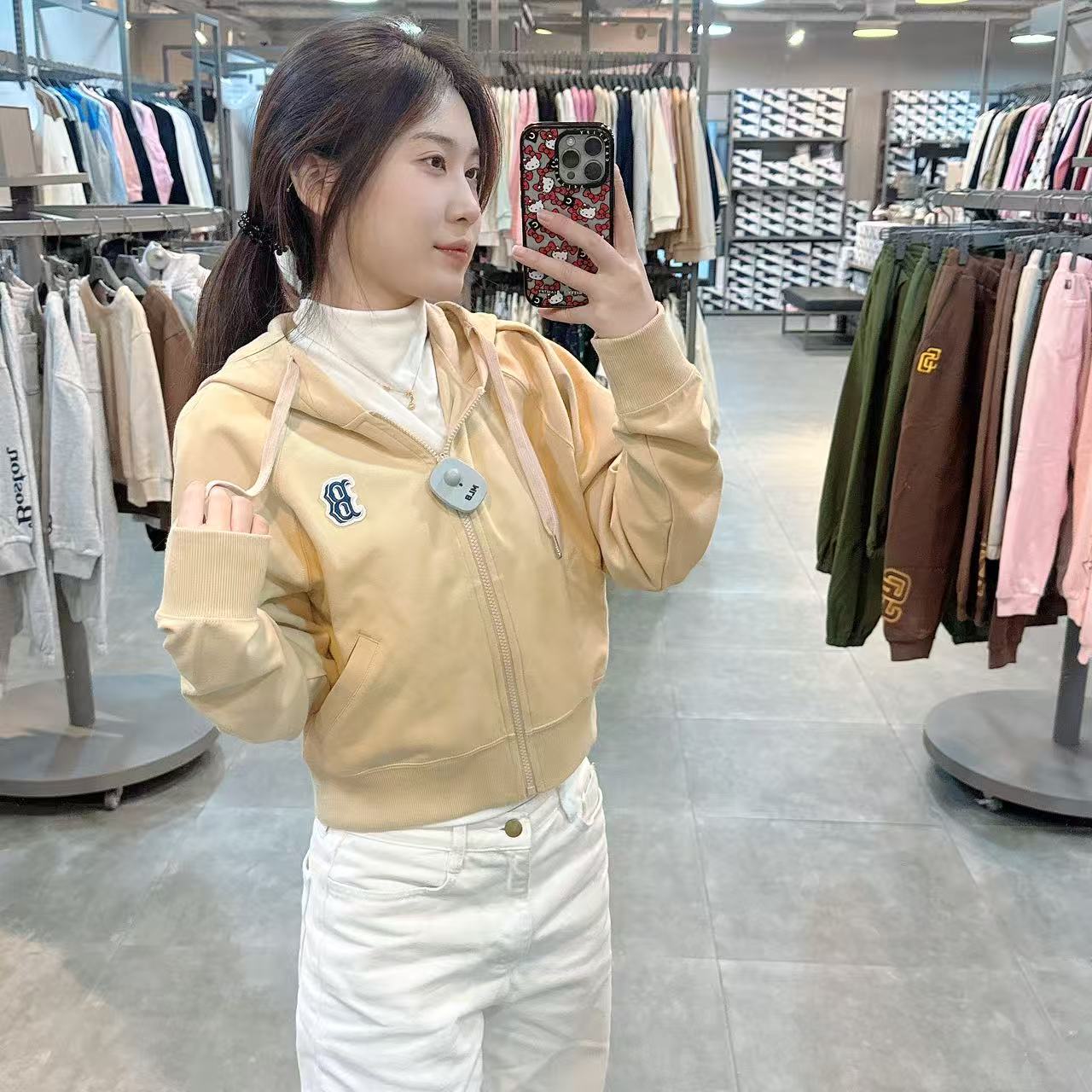 韓國 MLB Women's Basic Crop Hoodie【MB019】