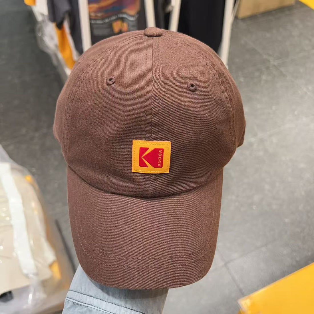 韓國 Kodak Relaxed Fit Square Logo Ball Cap【KK030】