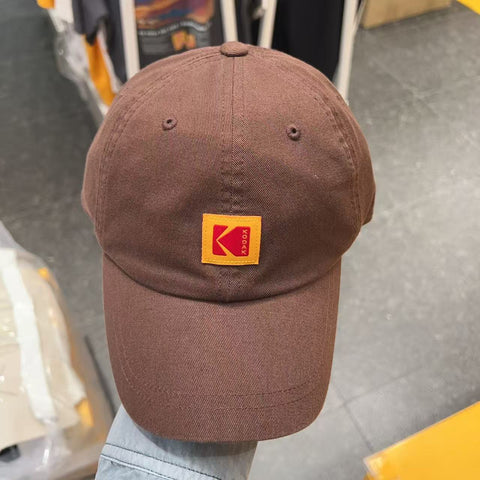 韓國 Kodak Relaxed Fit Square Logo Ball Cap【KK030】