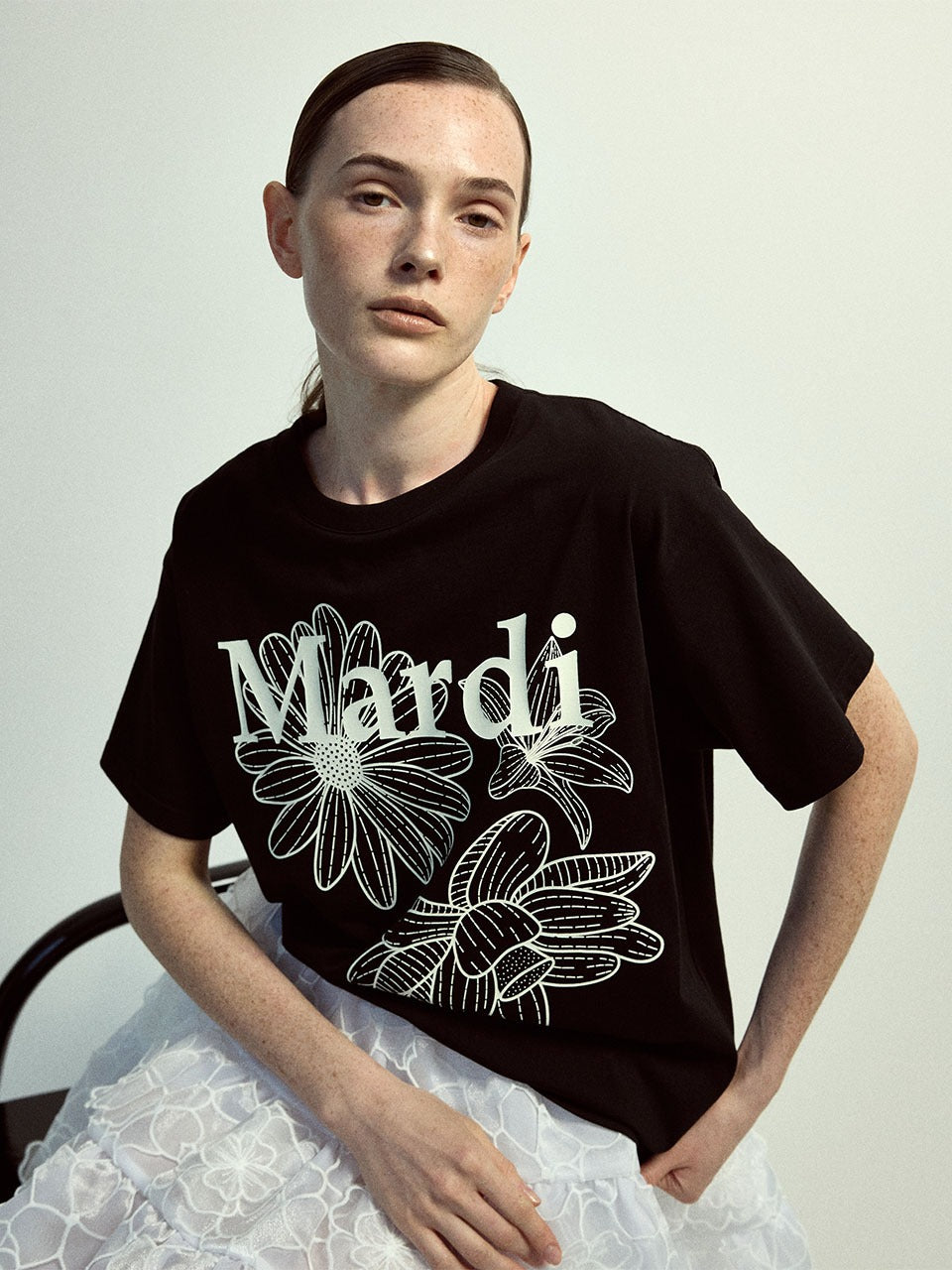 韓國 Mardi Mercredi TSHIRT TRIPLE FLOWER【MM001】