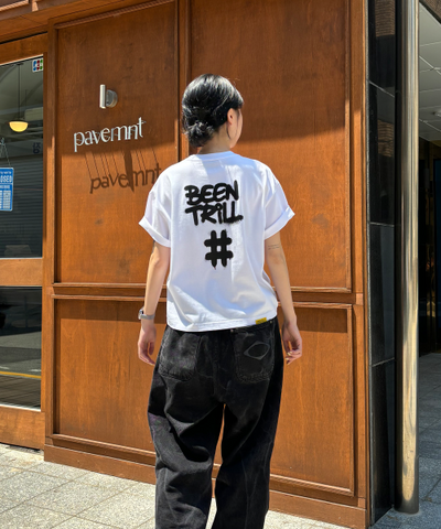 韓國 Beentrill Women's Spray Hashtag T-Shirt【BL057】