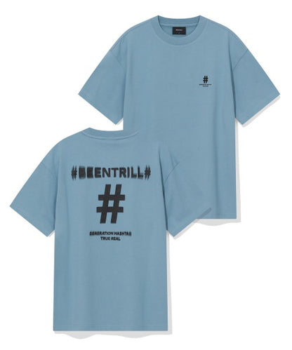 韓國 Beentrill Shake Hashtag Comfort Fit T-Shirt【BL017】