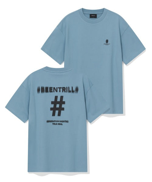 韓國 Beentrill Shake Hashtag Comfort Fit T-Shirt【BL017】