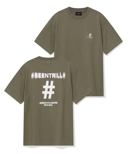 韓國 Beentrill Shake Hashtag Comfort Fit T-Shirt【BL017】