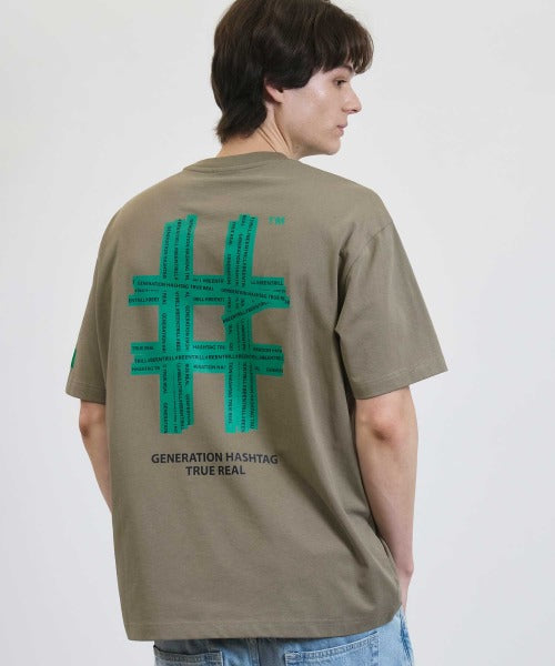 韓國 Beentrill Green Taping Hashtag T-Shirt【BL007】