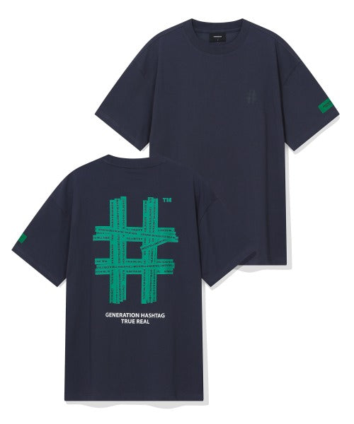 韓國 Beentrill Green Taping Hashtag T-Shirt【BL007】