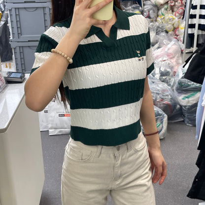 韓國 SPAO Cable Half-open Half-sleeve Knit【SP031】 - STT Mall HK 靚太網購