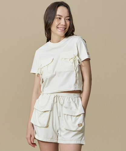 韓國 BBC Woven Patch Pocket Short Sleeve T-Shirt【BC075】