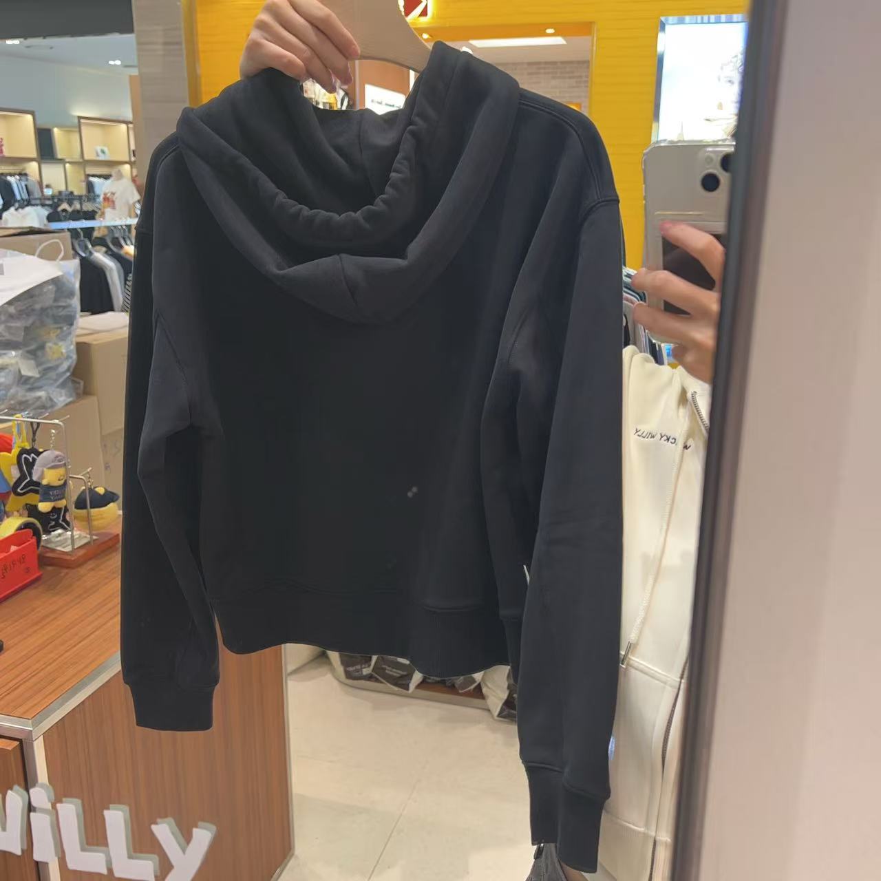 韓國 Wacky Willy Women's Typo Logo Crop Hoodie【WW026】