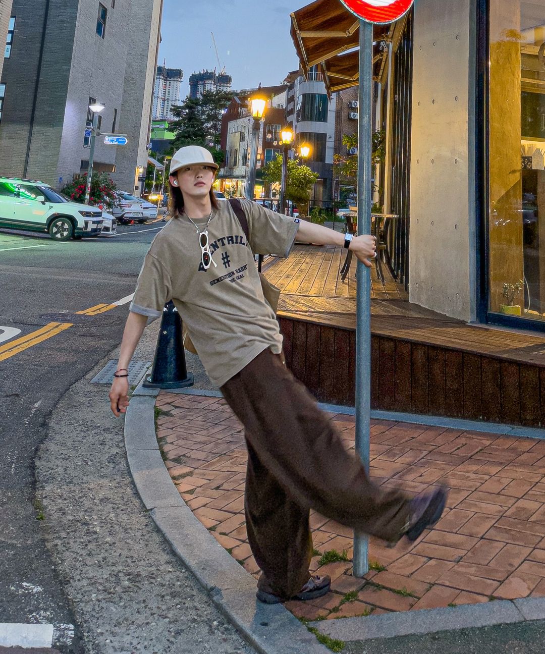 韓國 Beentrill Arch Logo Hashtag Pigment T-Shirt【BL037】