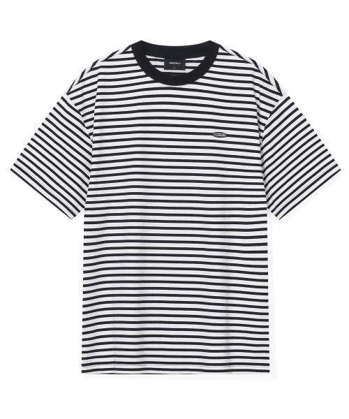 韓國 Beentrill Oval Wappen Stripe T-shirt【BL008】
