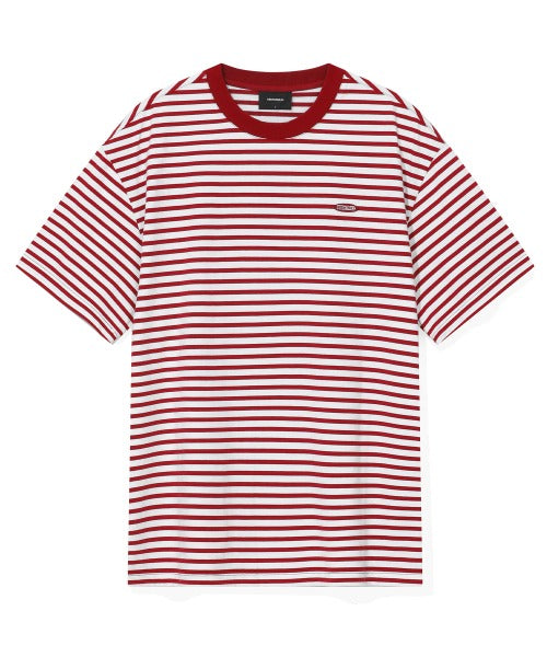 韓國 Beentrill Oval Wappen Stripe T-shirt【BL008】