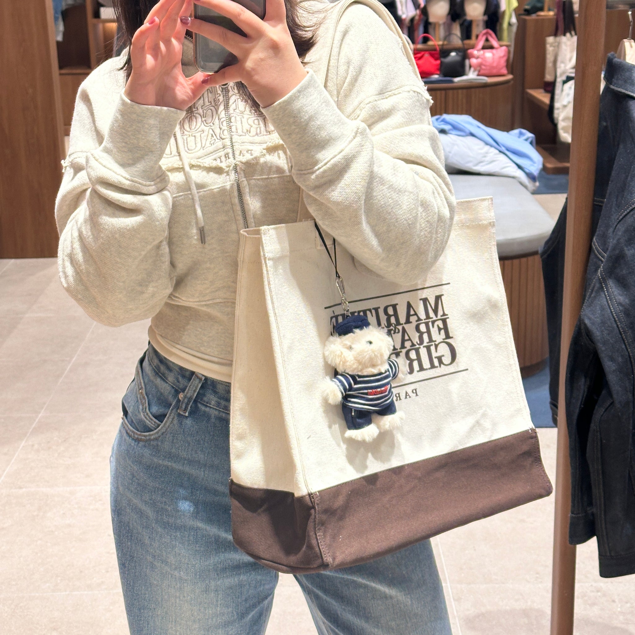 韓國 Marithe Francois Girbaud CLASSIC LOGO BIG SHOPPER BAG【MF150】 - STT Mall HK 靚太網購