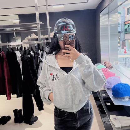 韓國 Mucent Lovrits Mini Heart Logo Hoodie Zip Up【MU126】