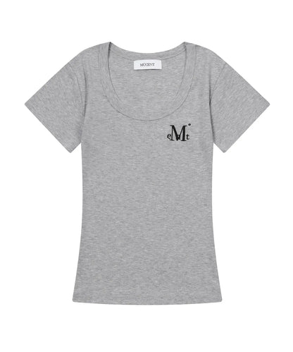 韓國 Mucent Ferring Midi Round Neck Half T-Shirt【MU023】