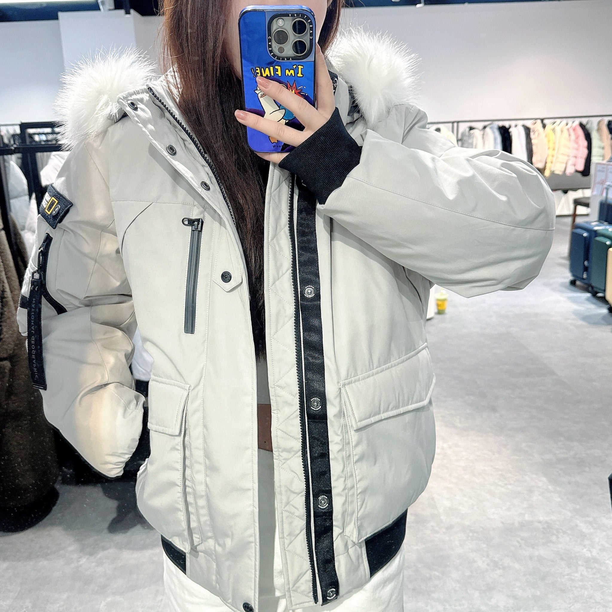 韓國 National Geographic Taruga Men's Fur Trimmed Hoodie Down Jumper (鴨絨)【NG097】