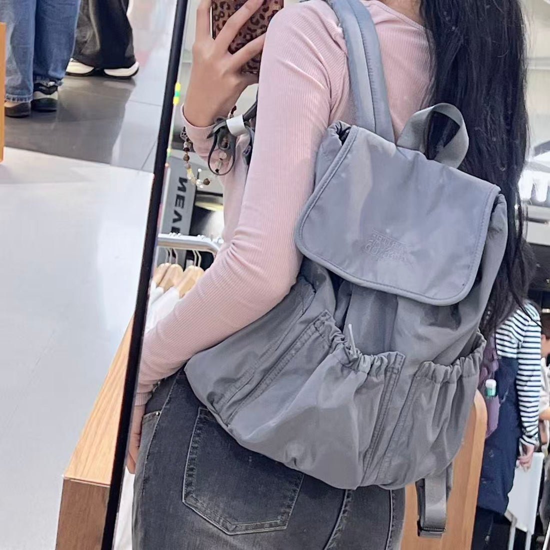 韓國 Marithe Francois Girbaud Classic Logo Stopper Backpack【MF742】