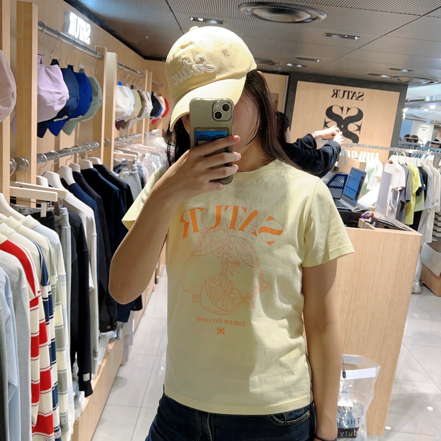 韓國 Satur Capri Citron Drawing Summer Graphic T-Shirt【SR098】
