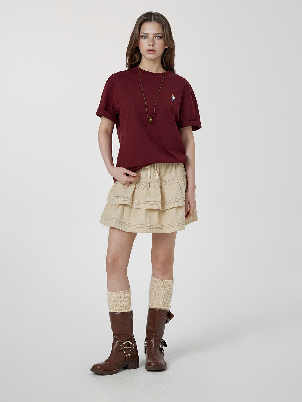 韓國 WhoAU Steve Solid T-shirt 2PACK【WA265】