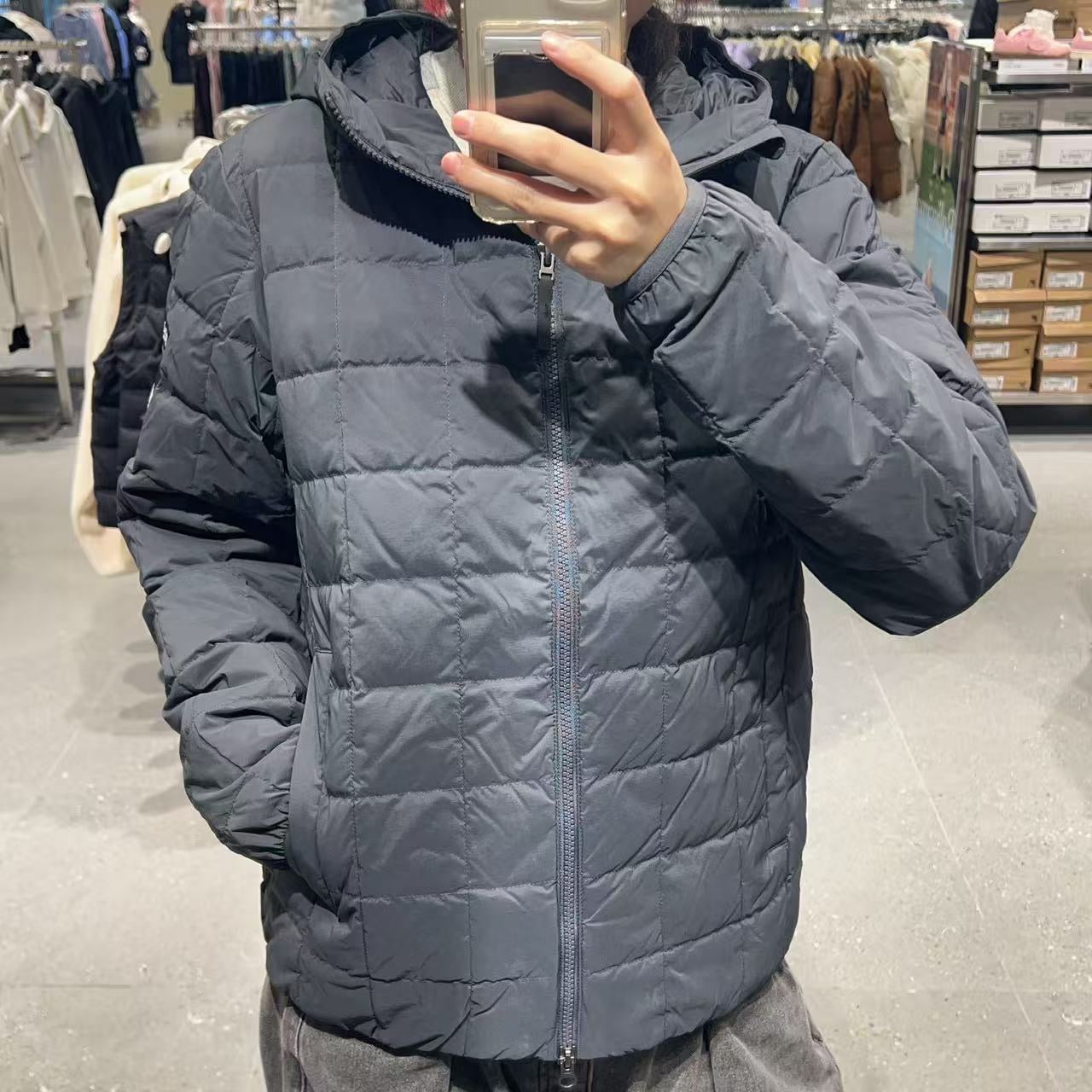 韓國 FILA Lattice Quilted Hooded Down Lightweight Padding (鵝絨)【FA028】