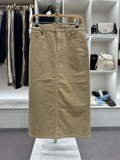 韓國 SPAO Corduroy Long Skirt【SP280】