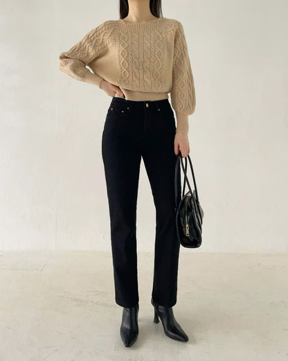 韓國 HowLuk 牛仔褲 刷薄毛  (冬季款)【H2561】