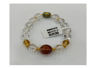 S925白水晶利姆利亞膠花手串【SE726】