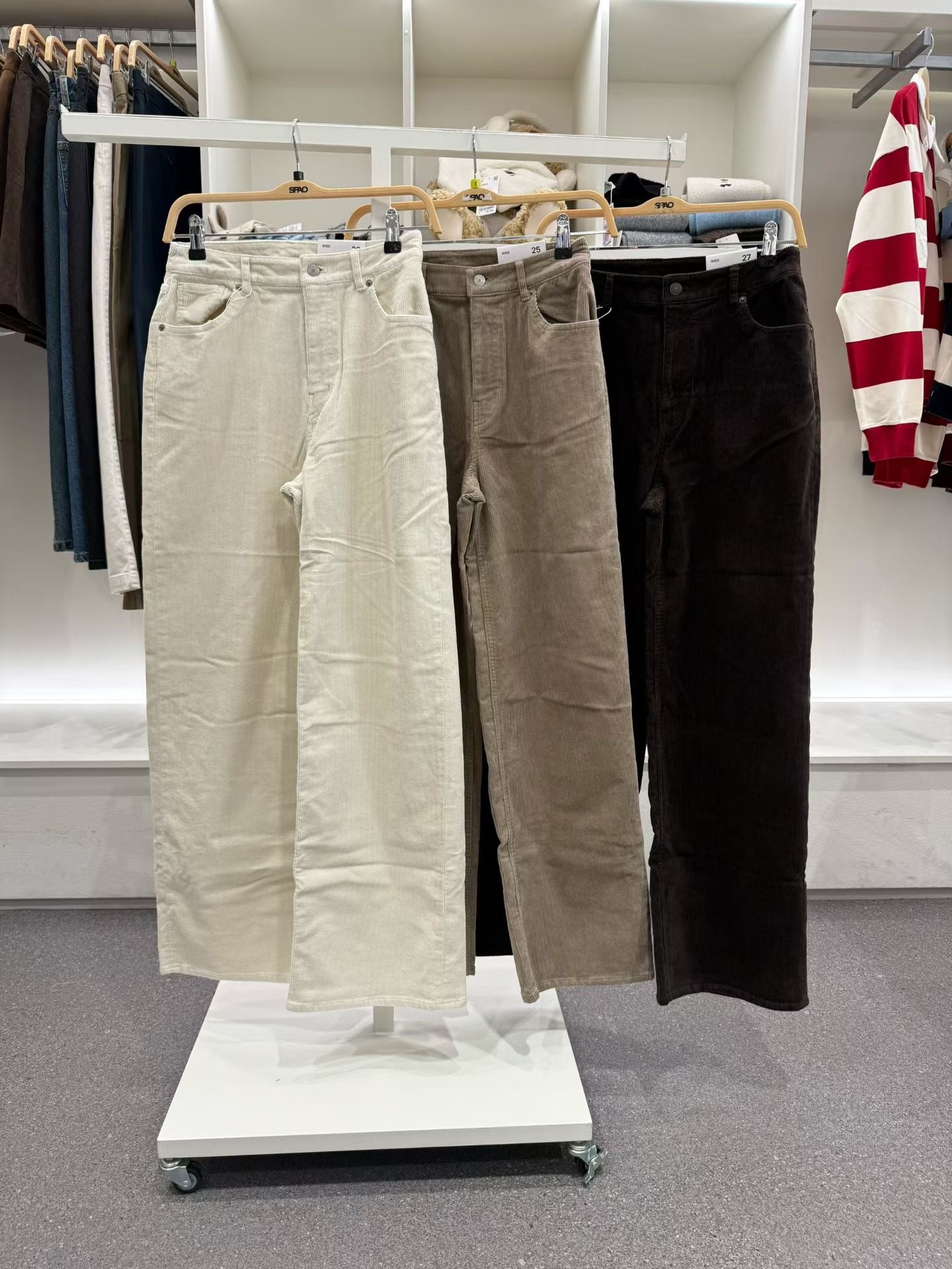 韓國 SPAO Women's Corduroy Wide Pants【SP284】