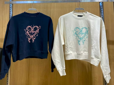 韓國 Mark Gonzales Women's Ribbon Graphic Sweatshirt 【MG129】