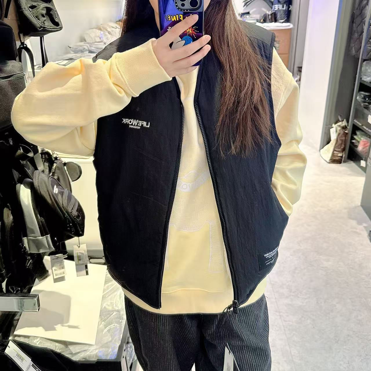 韓國 LifeWork Bubbling Pocket Reversible Vest (鴨絨)【LW025】