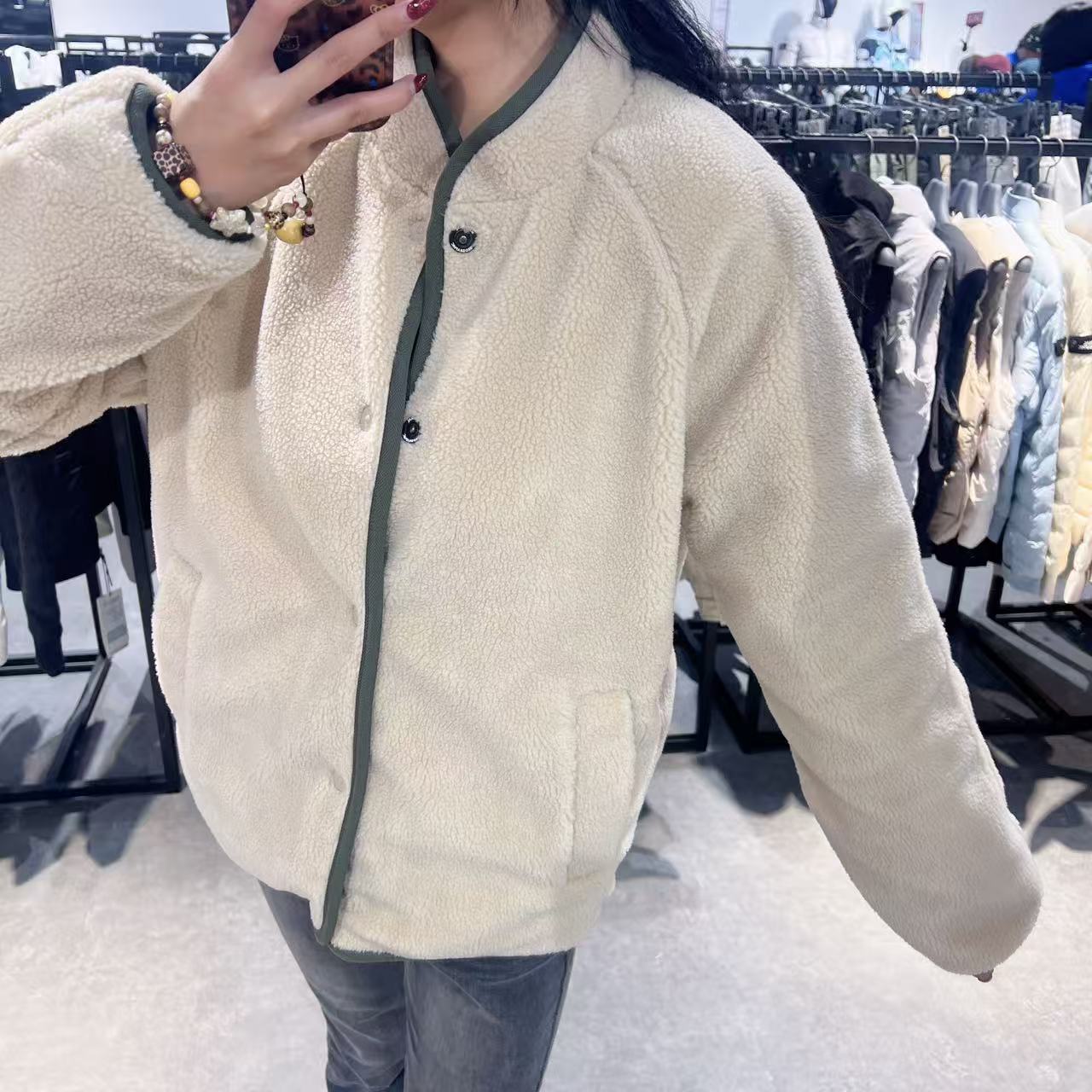 韓國 National Geographic Unisex Malay Mac Round Reversible Fleece Zip-Up【NG047】