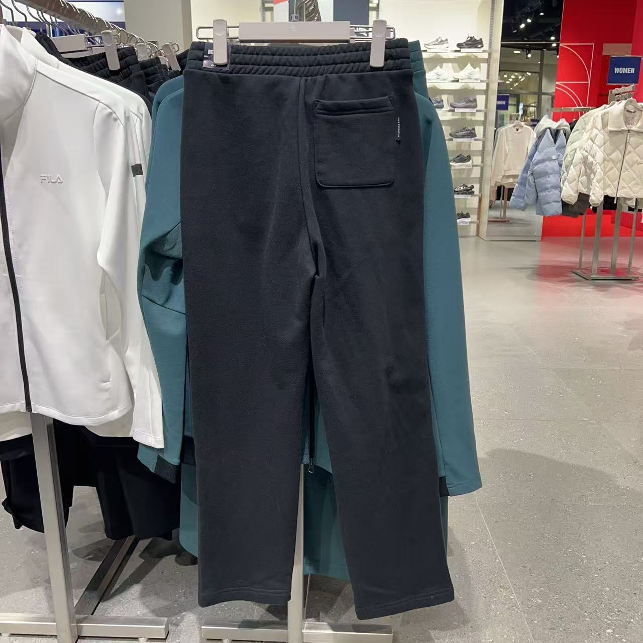 韓國 FILA Unisex Fleece Basic Straight Pants【FA043】