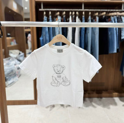 韓國 Marithe Francois Girbaud Bear Crop T-Shirt【MF508】
