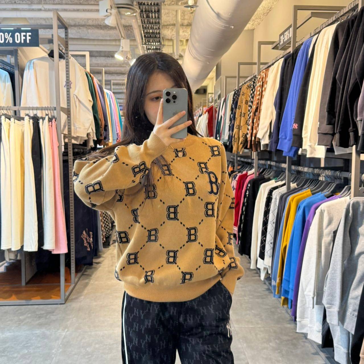 韓國 MLB Diamond Monogram Sweater Pullover 【MB019】 - STT Mall HK 靚太網購