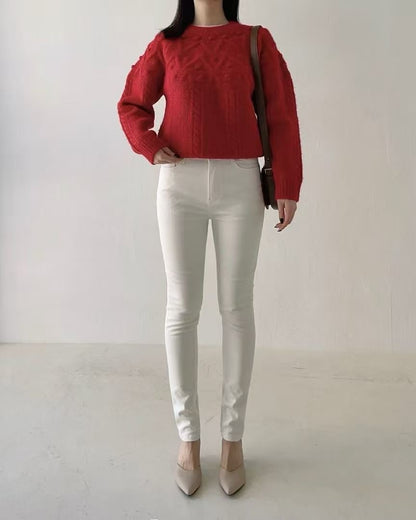 韓國 HowLuk 牛仔褲 刷薄毛  (冬季款)【H266】