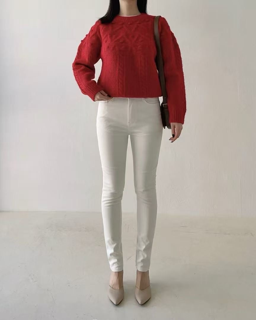 韓國 HowLuk 牛仔褲 刷薄毛  (冬季款)【H266】